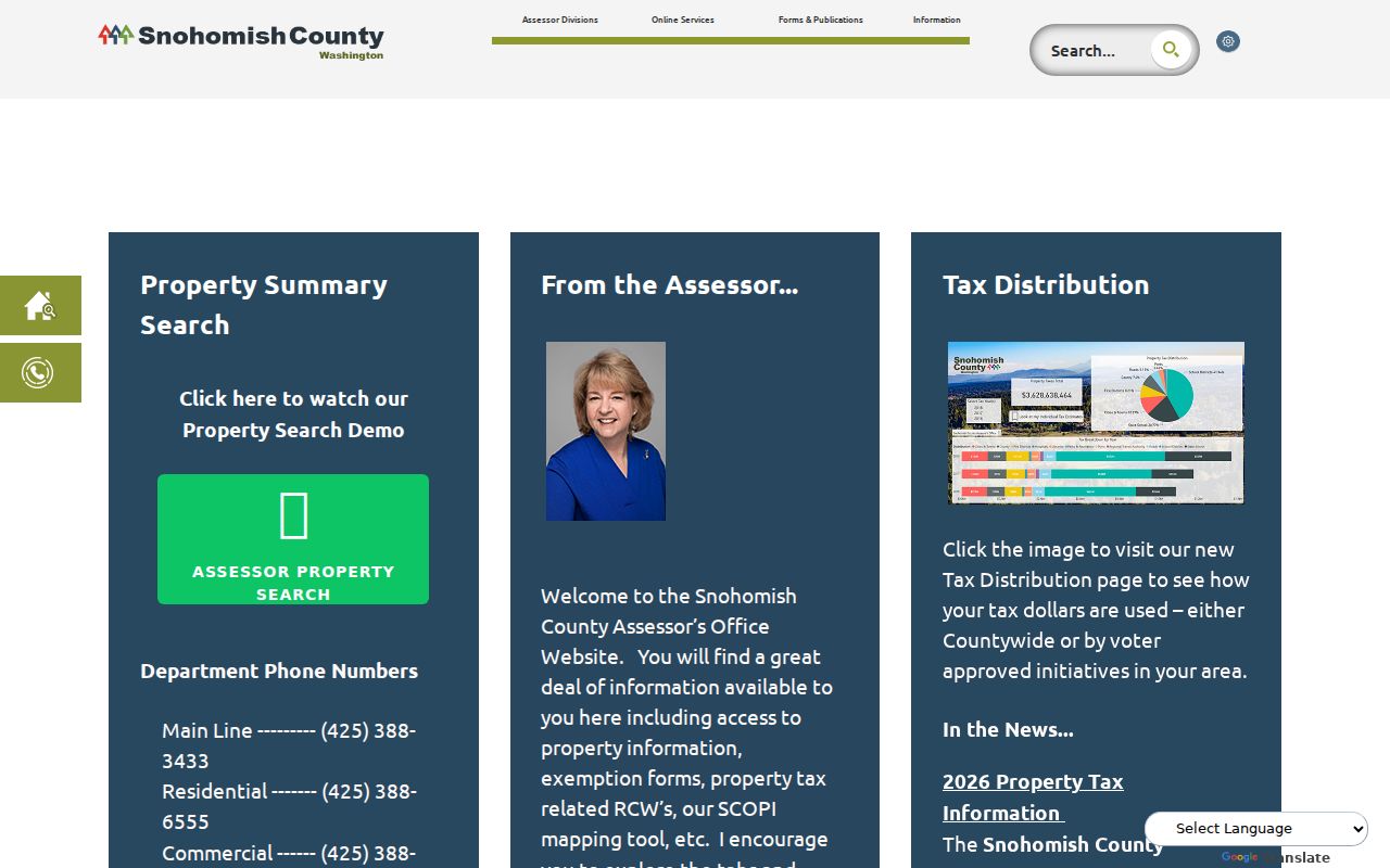 Lynnwood people search using the Snohomish County assessor