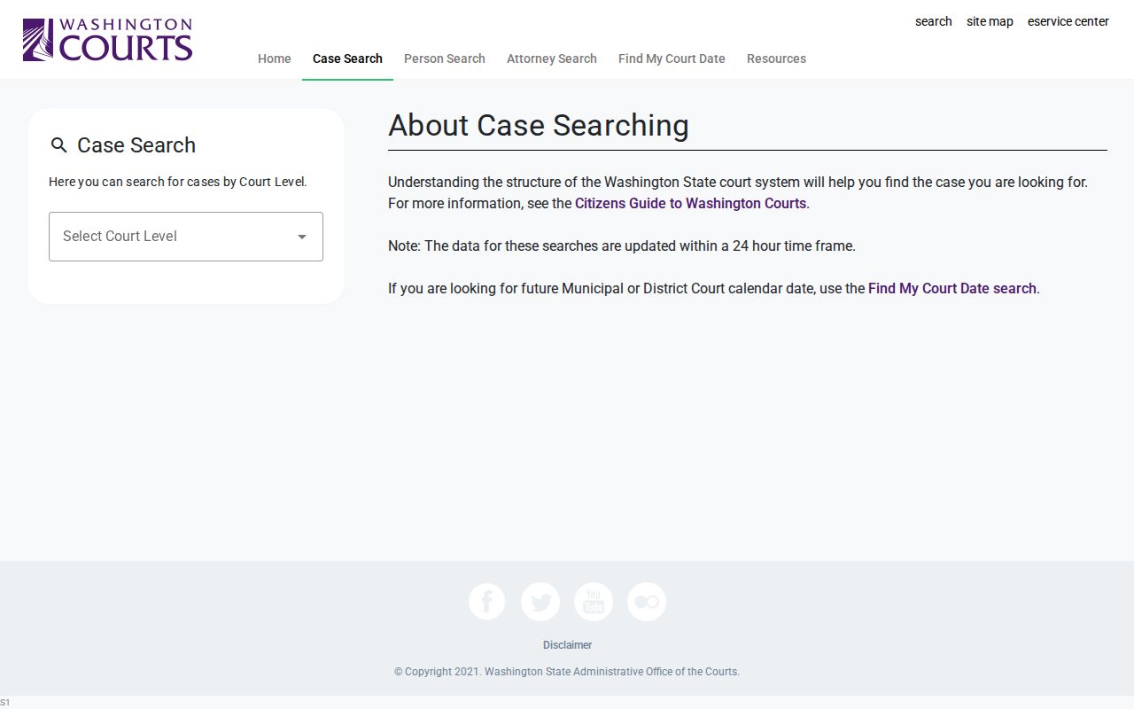 Lynnwood people search in Washington court case records